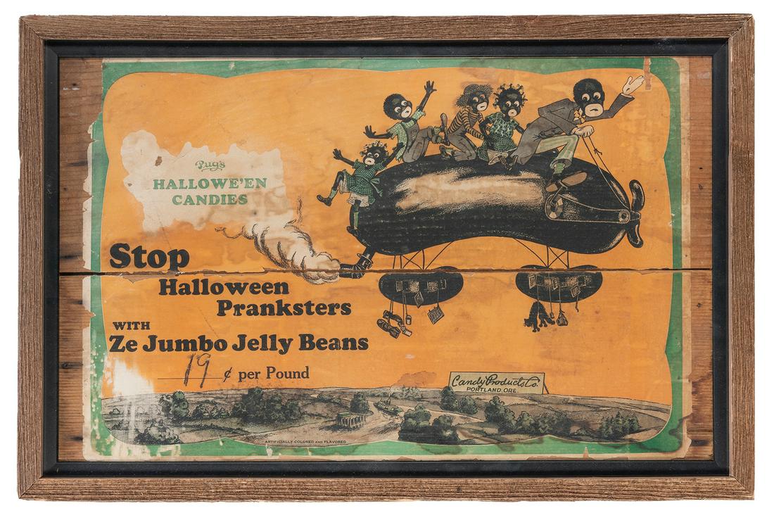 Pug’s Halloween Candies Jelly Beans crate label. Lithograph crate label advertising jelly (1 of 1)