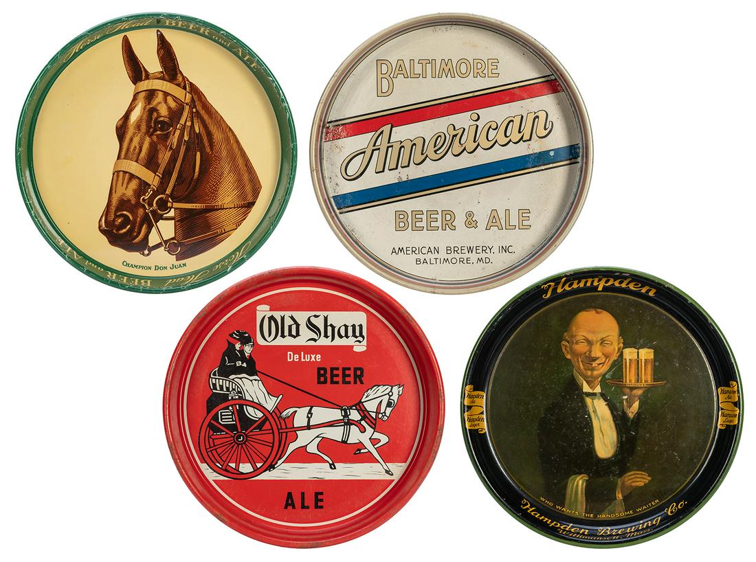 Four Beer and Ale Trays. Circa 1930s/50s. Group includes: Horse Head Beer and Ale (Gerhard Land (1 of 1)