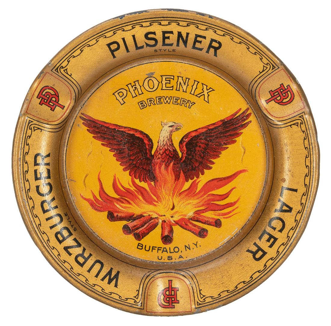 Phoenix Brewery Tip Tray. Buffalo, NY: The Phoenix Brewing Co., ca. 1900s. Metal lithographed tip (1 of 1)