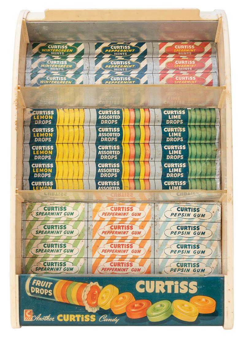 Curtiss Candy countertop display rack. [Chicago: Curtiss Candy Company, ca. 1920s-1950s]. Original (1 of 2)