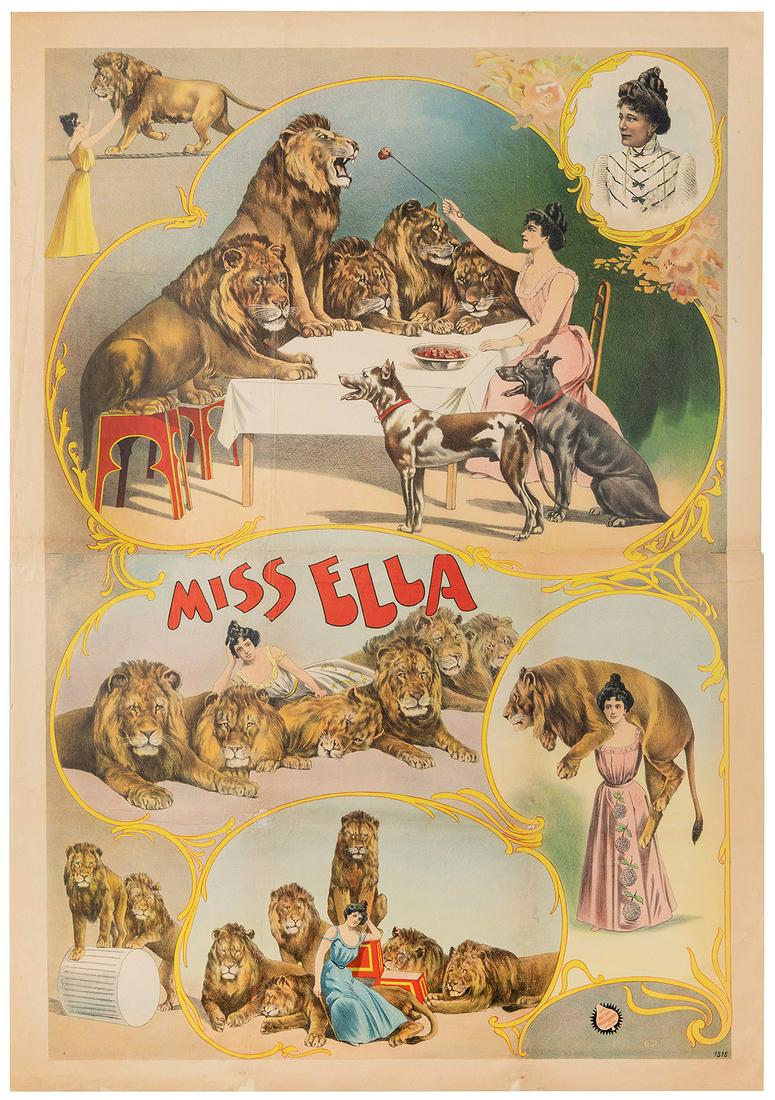 [LION TAMER] FALK, Ella. Miss Ella. Hamburg: Adolph Friedla... (1 of 1)