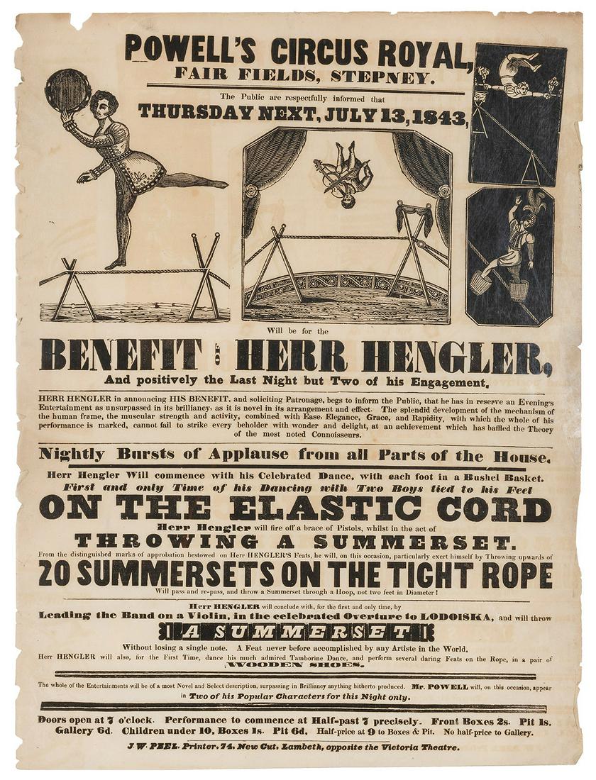 HENGLER, Henry Michael (1784 – 1861). Powell’s Circus Royal... (1 of 1)