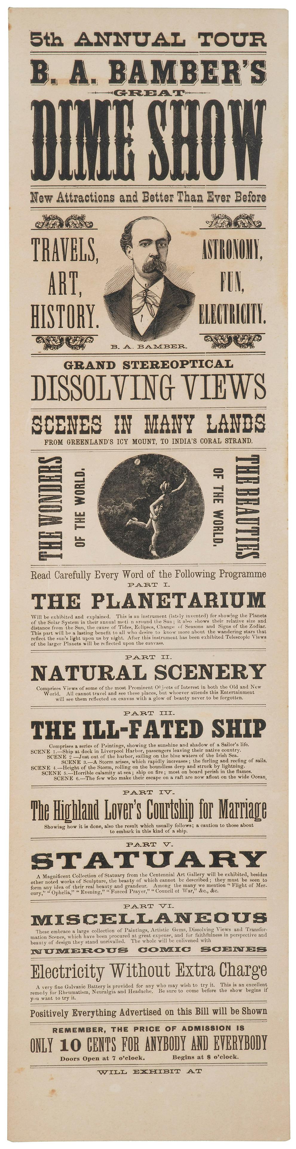 [MAGIC LANTERN] 5th Annual Tour. B.A. Bamber’s Great Dime S... (1 of 1)