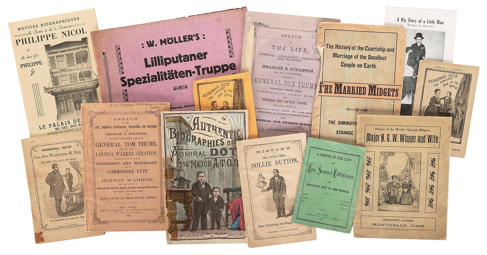 [LITTLE PEOPLE] Thirteen Midget and Dwarf “Pitch” Books. Co... (1 of 1)