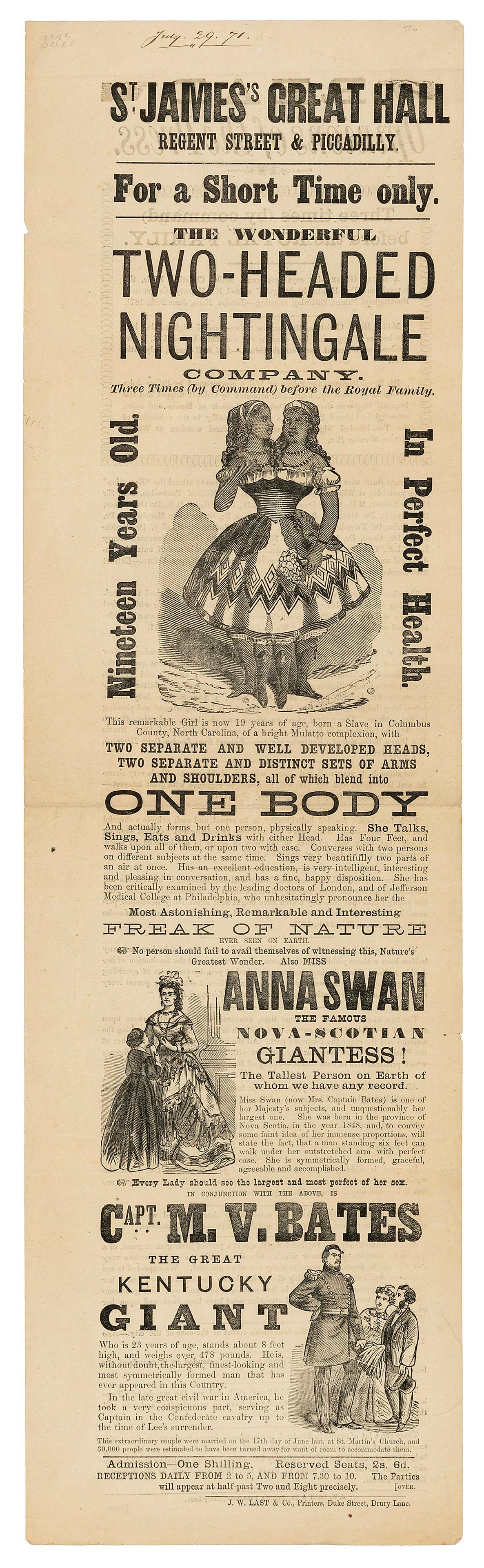 MILLIE-CHRISTINE (Millie and Christine McKoy, 1851 – 1912).... (1 of 1)