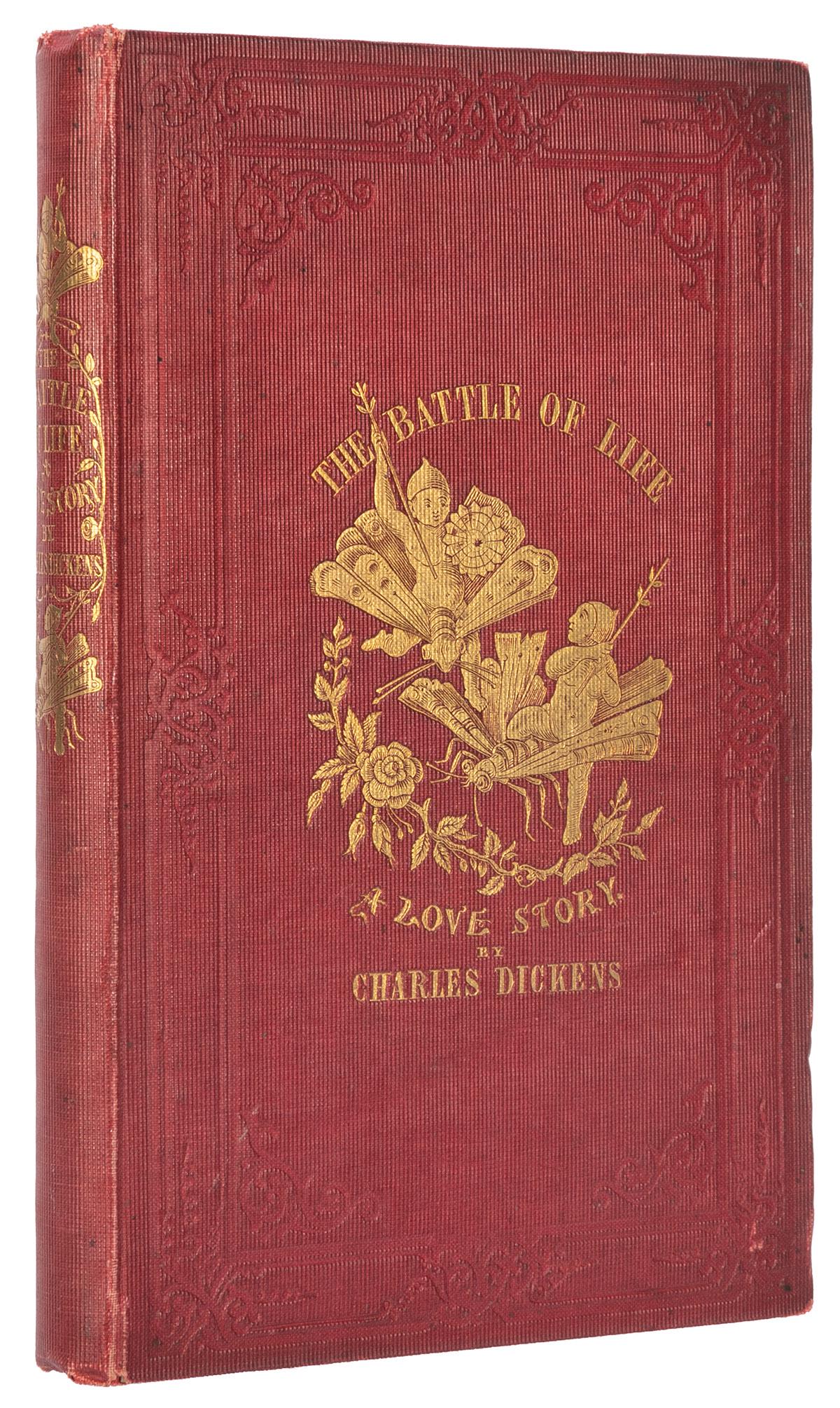 DICKENS, Charles (1812–1870). The Battle of Life. A Love St...: DICKENS, Charles (1812–1870). The Battle of Life. A Love Story. London: Bradbury & Evans, 1846. Foolscap 8vo. Engraved frontispiece and vignette title by John Thompson after Daniel Maclise, nume