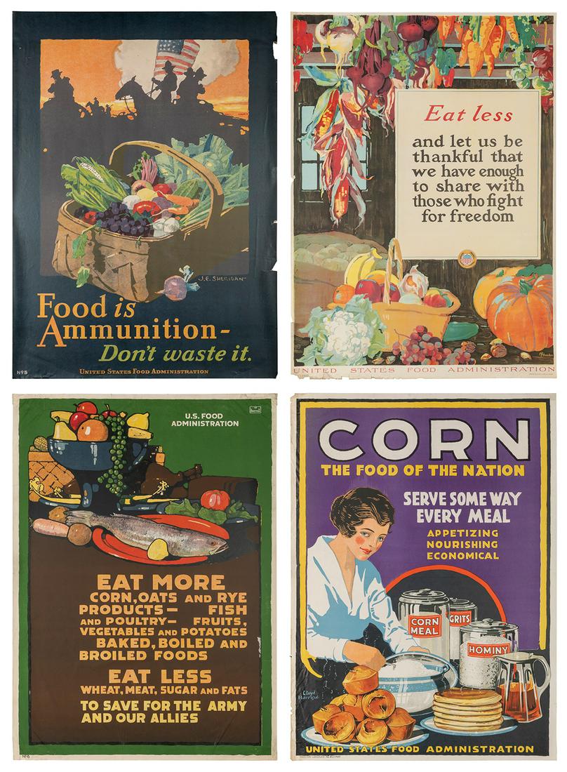 [WORLD WAR I]. Group of 8 United States Food Administration... (1 of 5)