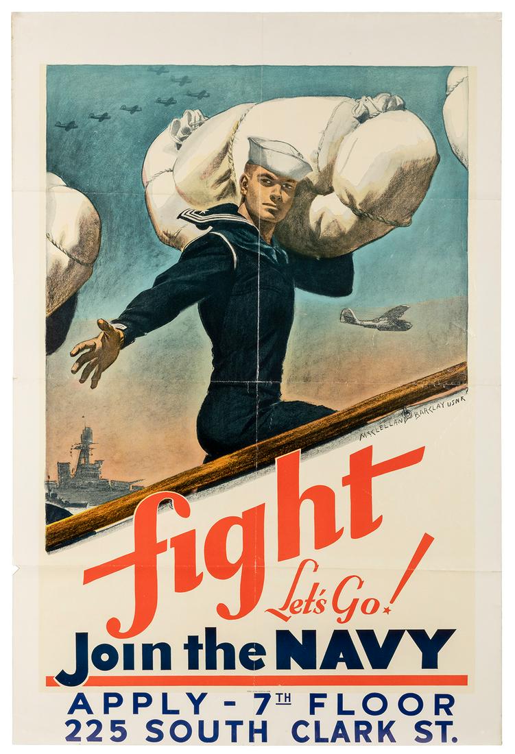 BARCLAY, McClelland (1891-1943). Fight Let’s Go! Join the N... (1 of 1)