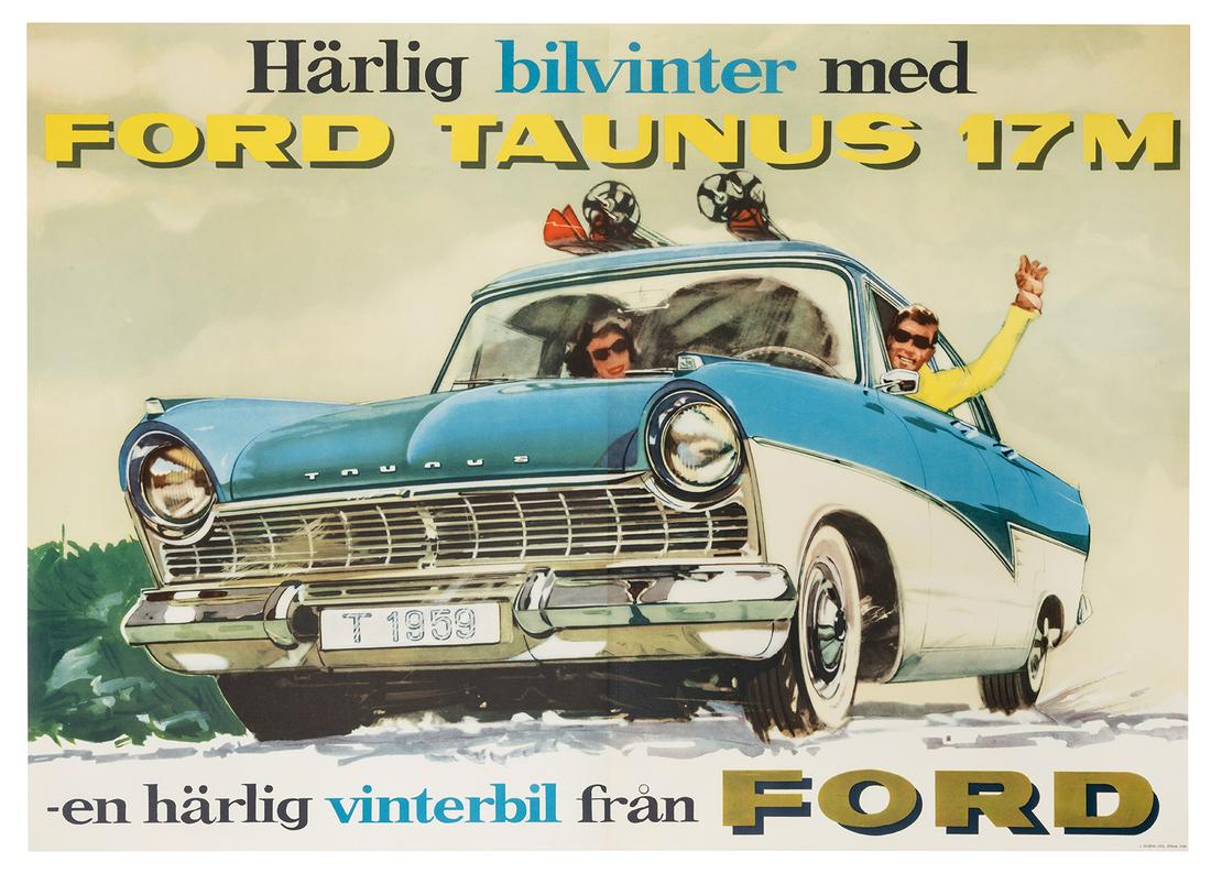 Ford Taunus 17M. 1959. Stockholm: J. Olsens. Automobile adv... (1 of 1)
