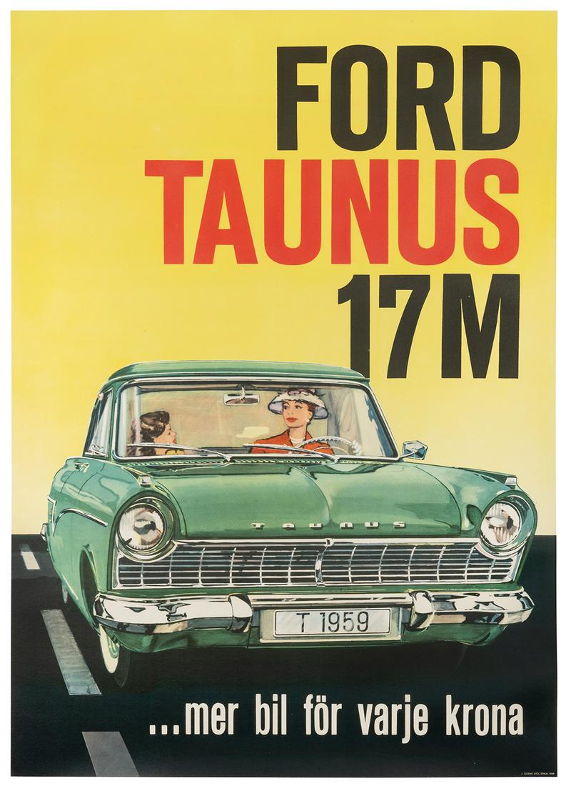 Ford Taunus 17M. 1959. Stockholm: J. Olsens. Two women are ... (1 of 1)