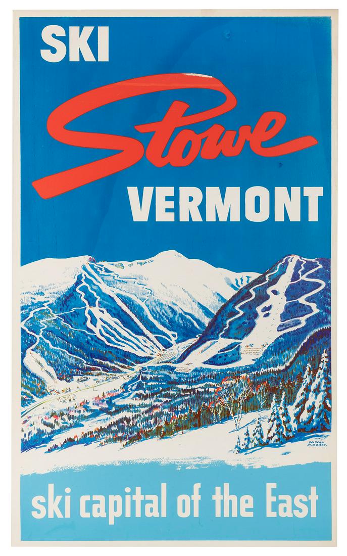 MAURER, Sascha (1897–1961). Ski Stowe Vermont / Ski Capital... (1 of 1)