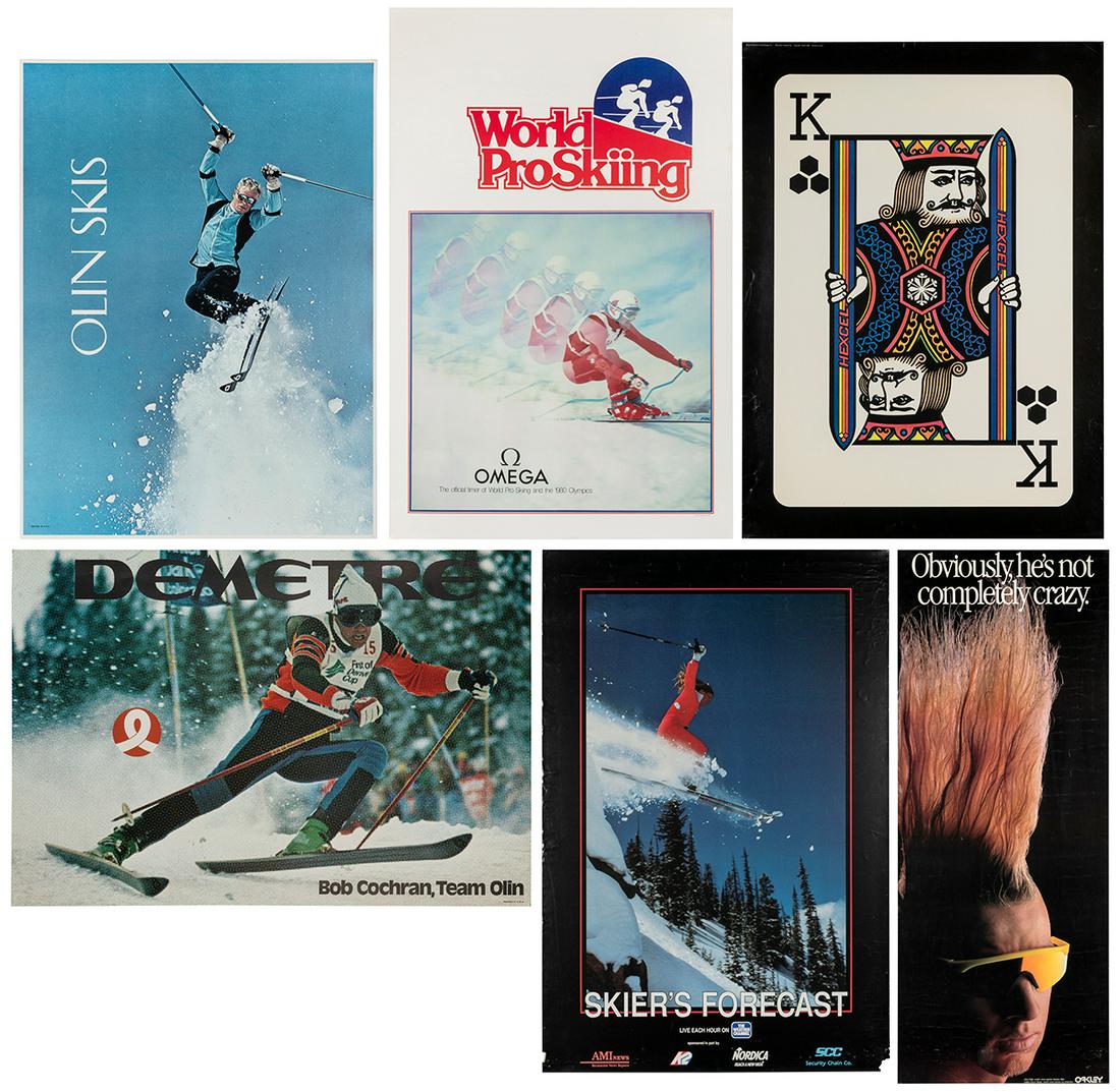 [SKI ADVERTISING]. A group of ten advertising posters. Circ... (1 of 7)
