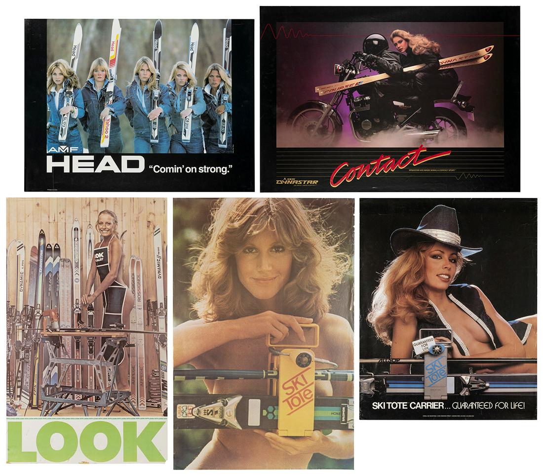 [PIN-UP]. A group of ten ski advertising posters. 1970s-80s... (1 of 6)