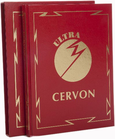 Cervon & Minch. Ultra Cervon. Deluxe Edition.: Cervon, Bruce and Stephen Minch. Ultra Cervon. Tahoma, 1990. Red leather stamped in gold with matching slipcase. Number XXI from the publisher's limited deluxe edition. Illustrated with photographs. 4