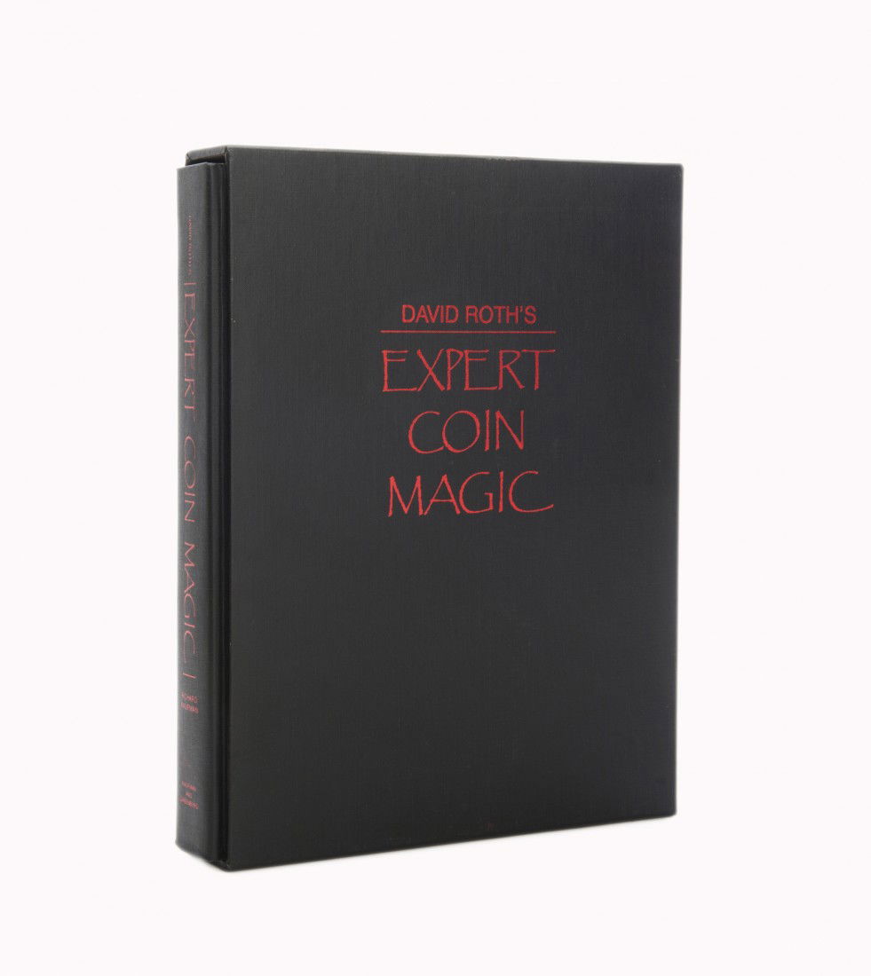 Kaufman, Richard. David Roth's Expert Coin Magic.: Kaufman, Richard. David Roth's Expert Coin Magic. New York, 1985. First edition. Publisher's cloth with matching slipcase. Illustrated. 4to. Very good condition. Inscribed and signed "For Larry – Yo