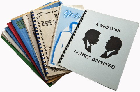 Archive of Larry Jennings lecture notes and more: [Lecture Notes] Archive of Larry Jennings lecture notes and more. Including Jennings' personal copies of his lecture notes and softbound publications, including A Visit with Larry Jennings (1982), Car