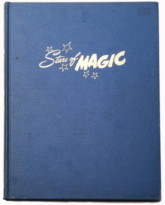 Stars of Magic. New York, 1961. Blue cloth stamped : Stars of Magic. New York, 1961. Blue cloth stamped in gold. Illustrated with photographs. 4to. Extremities rubbed and worn; overall good condition. Inscribed and signed, "To my close friend Larry Jenn