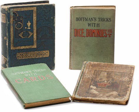 Hoffmann, Professor (Angelo Lewis). Four books.: Hoffmann, Professor (Angelo Lewis). Group of four Professor Hoffmann magic books. Including Conjuring Tricks with Cards, Modern Magic, Tricks with Cards, and Tricks with Dice, Dominoes, Etc. All being