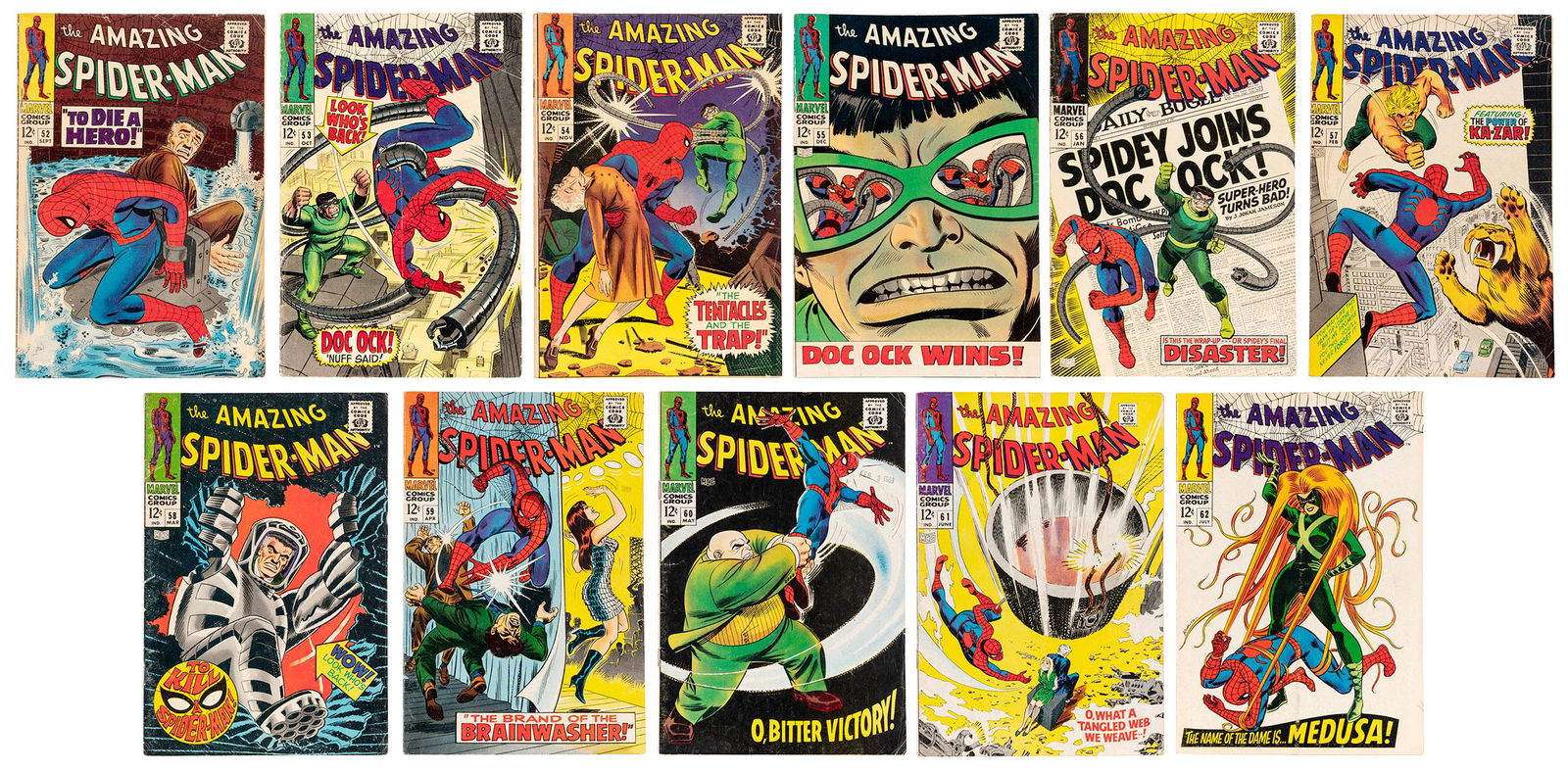 The Amazing Spider-Man Volume 1 Nos. 52-62. Marvel Comics G... (1 of 12)