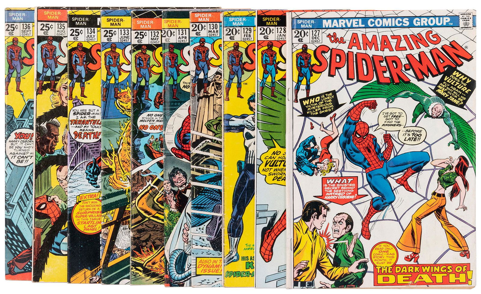 The Amazing Spider-Man Volume 1 Nos. 127-136.  Marvel Comic... (1 of 1)