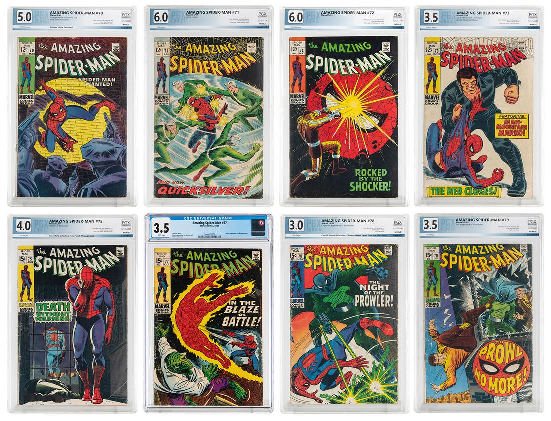 [SPIDERMAN]. Group of Eight of The Amazing Spider-Man Comic... (1 of 9)