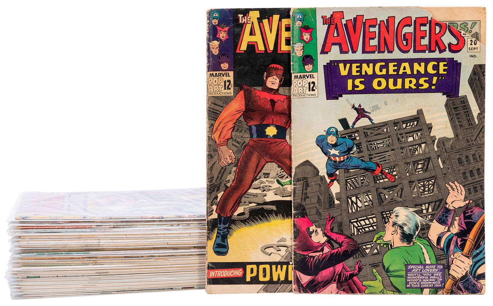 [AVENGERS]. Group of 22 of the Avengers Comics. Marvel, ca.... (1 of 1)