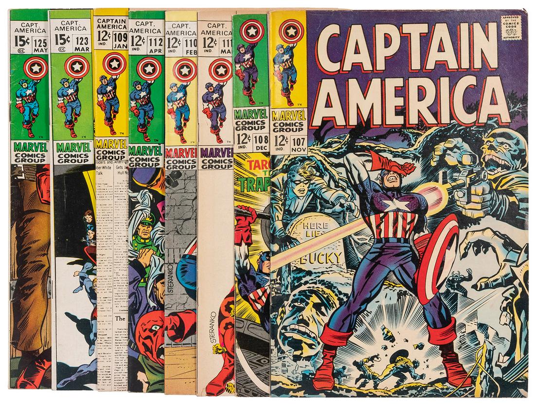 [CAPTAIN AMERICA]. Group of Eight Silver Age Captain Americ... (1 of 1)