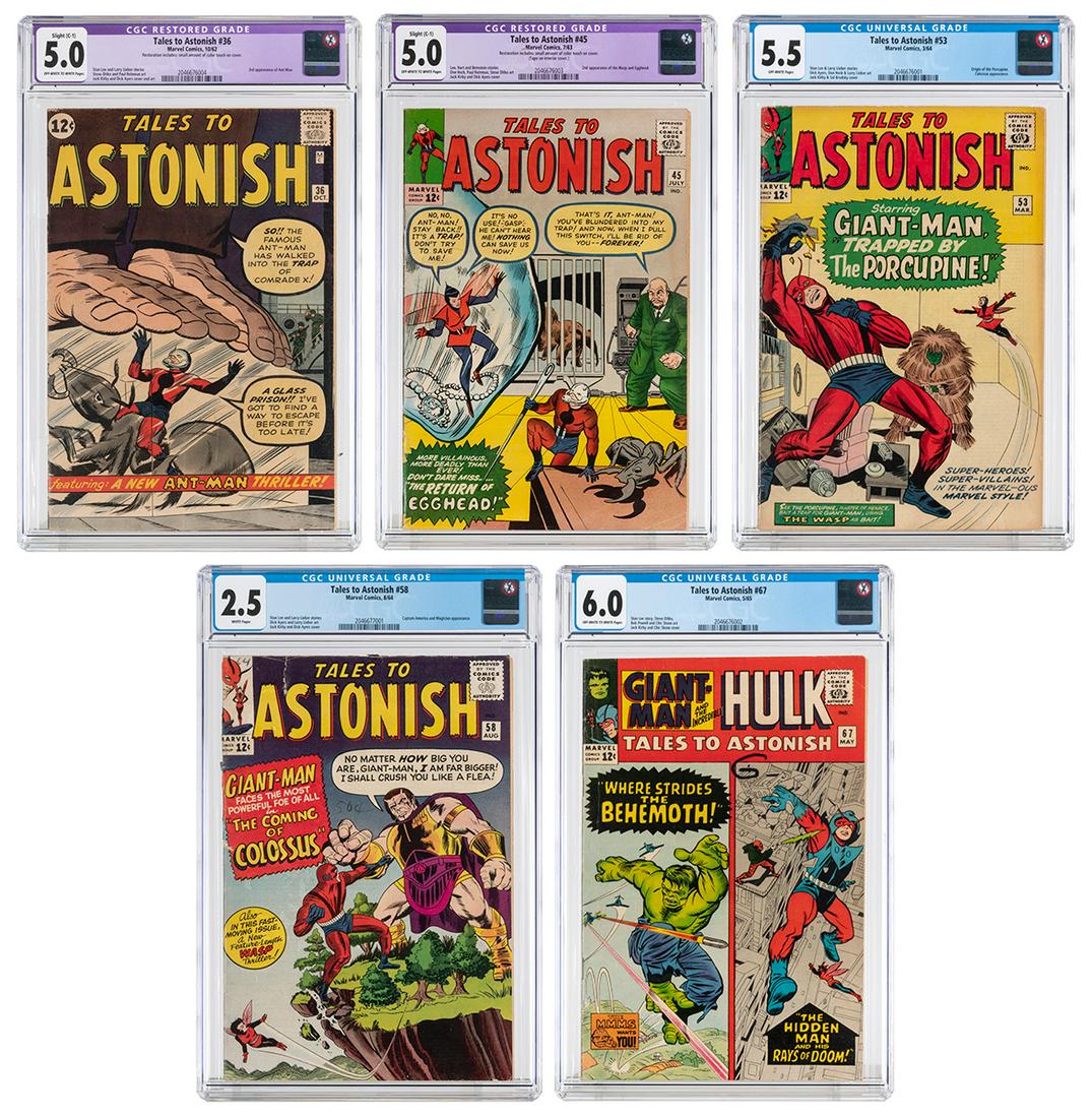 Tales to Astonish. Group of Five Comic Books. Marvel, ca. 1... (1 of 6)