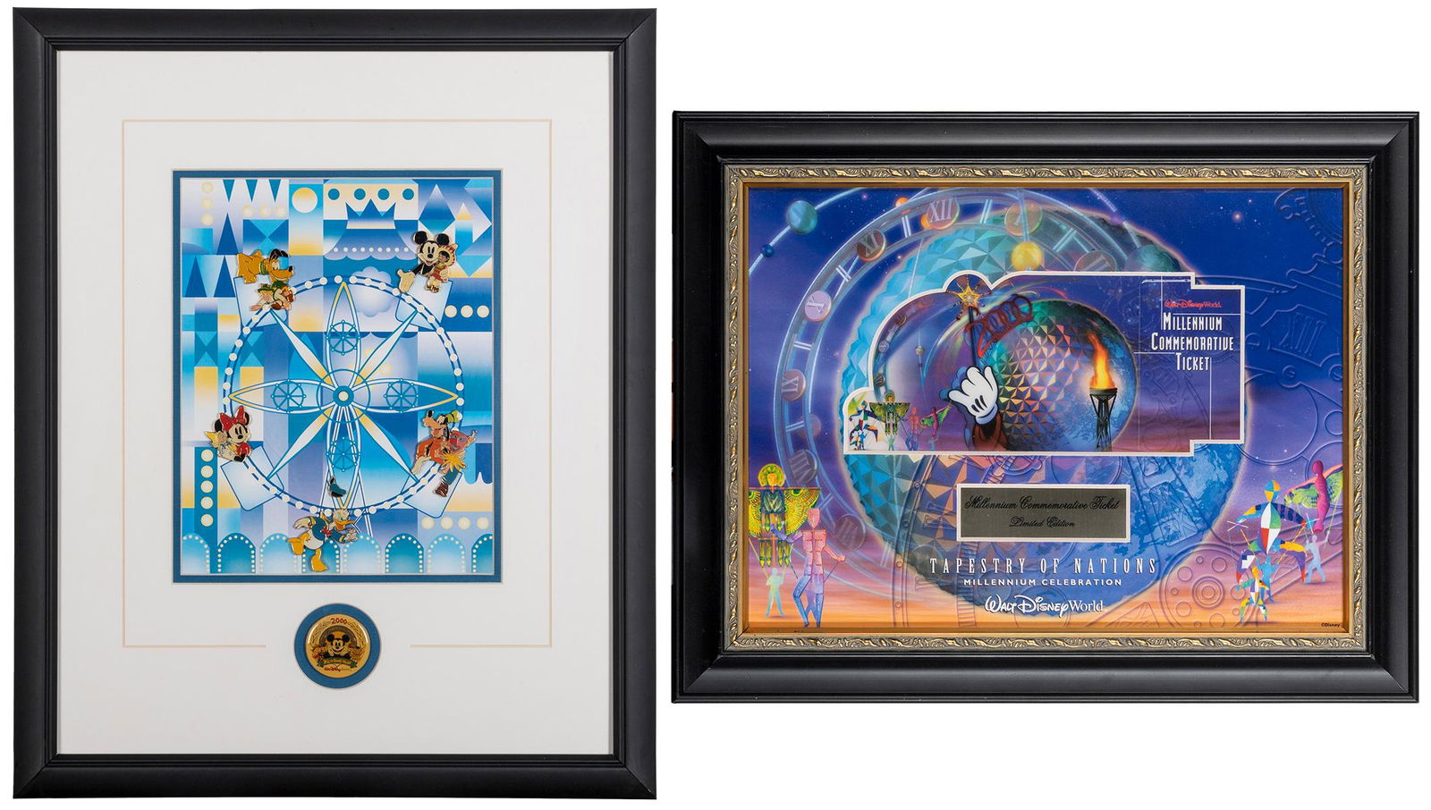 Group of 2 framed collectible items. Including: Tapestry of... (1 of 3)
