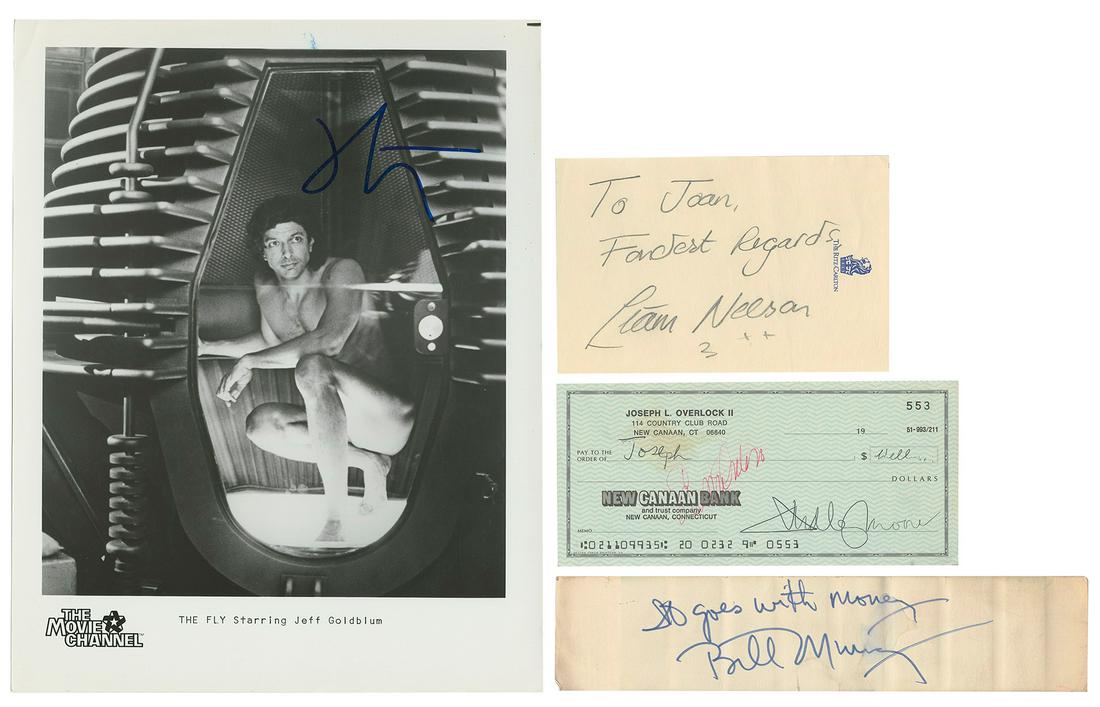 [FILM ACTORS]. Group of four items signed by film actors. [... (1 of 1)
