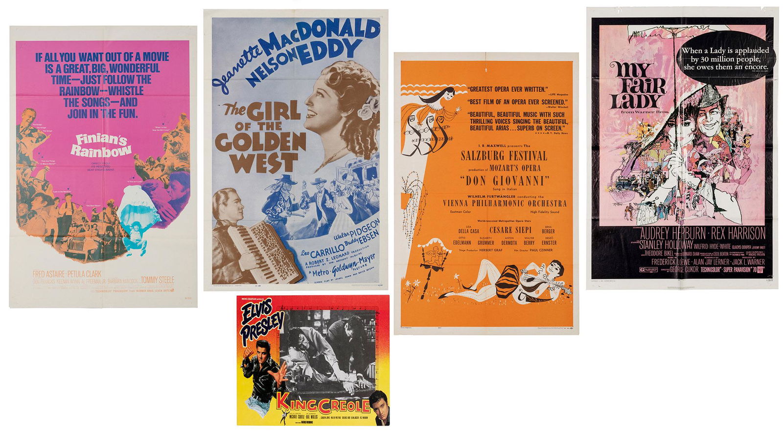 [MUSICALS]. Ten Musical Movie Posters. Circa 1930-70s. Incl... (1 of 6)
