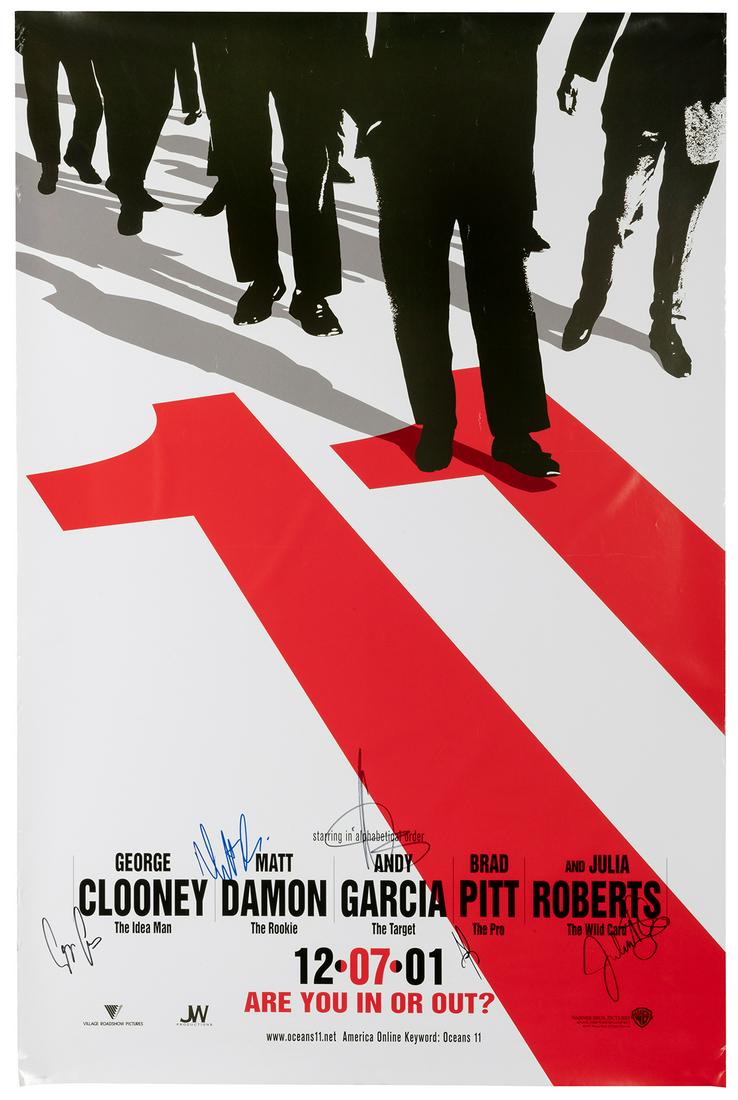 Ocean's 11. Signed. Los Angeles: Village Roadshow Pictures,... (1 of 1)