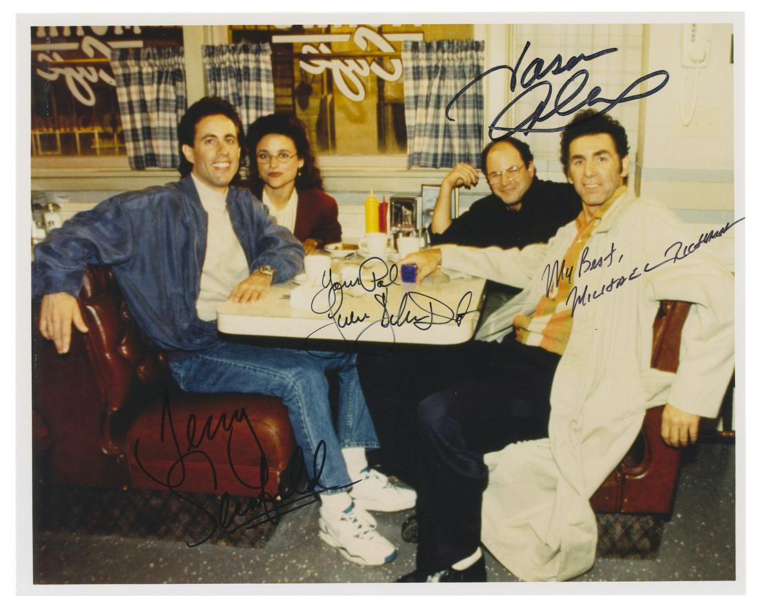 SEINFELD. Cast-signed photo. Hollywood: ca. 1990s. Color ph... (1 of 1)