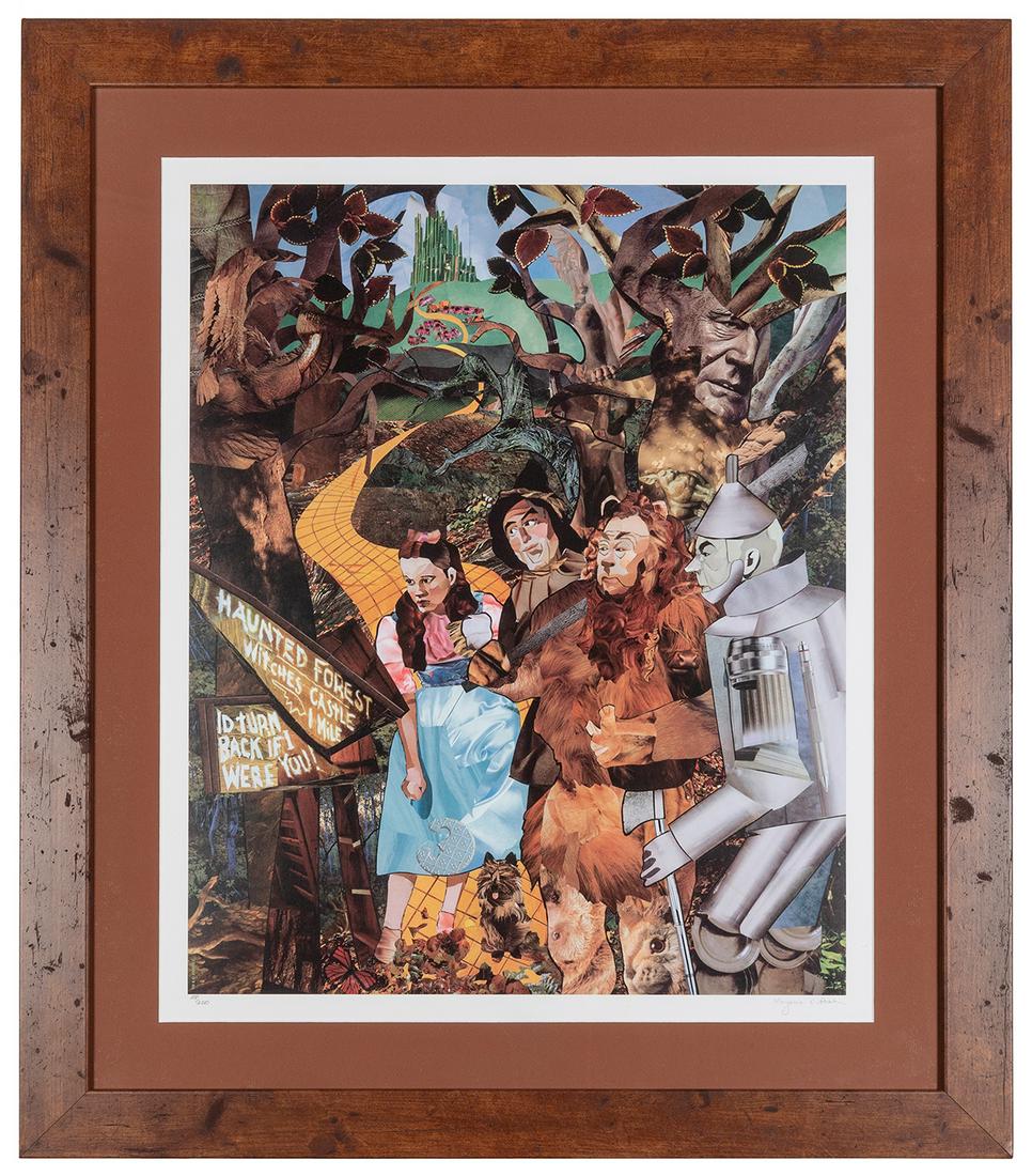 [WARNER BROTHERS STUDIOS]. PESEK, Marjorie. Witch Way?Si...: [WARNER BROTHERS STUDIOS]. PESEK, Marjorie. “Witch Way?” Signed, Limited Edition Lithograph. [Warner Brothers Gallery, 2000]. One of 250 copies (#108) signed by artist Marjorie Pesek, recr
