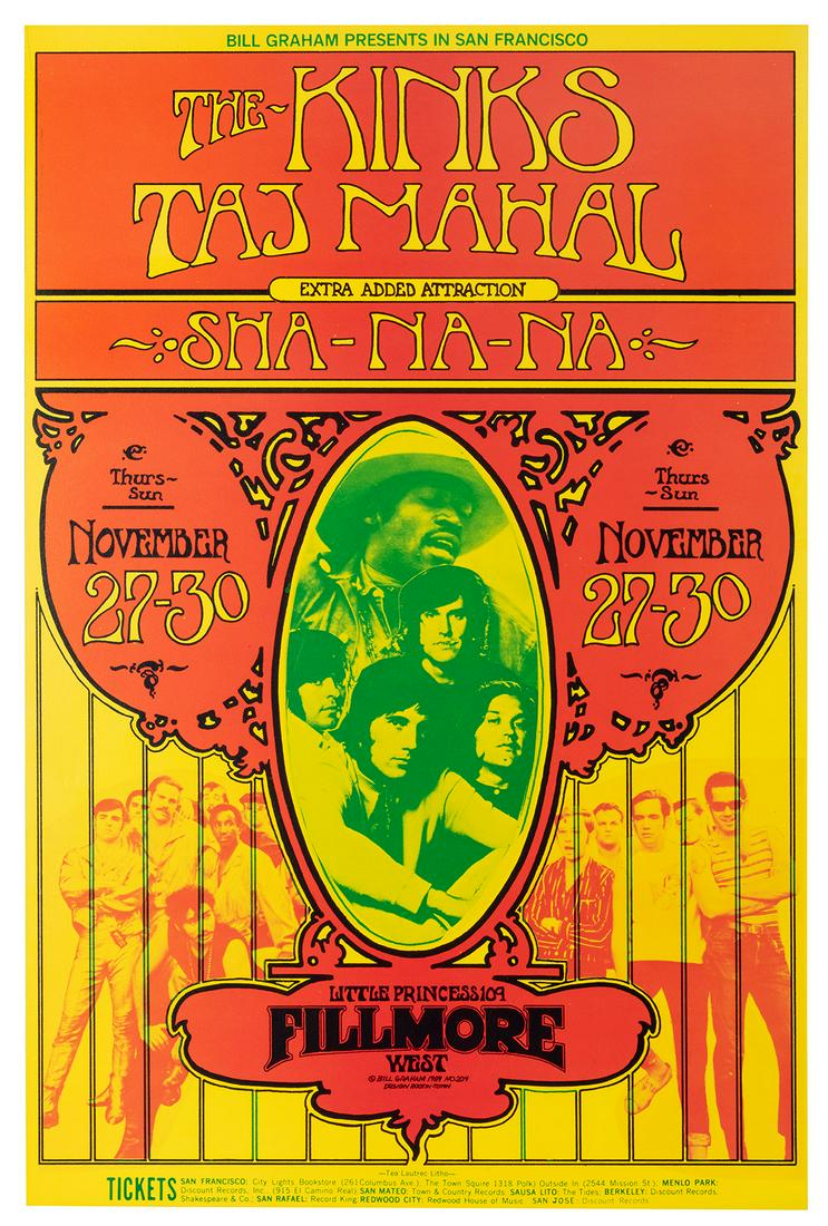 Bill Graham Presents in San Francisco The Kinks Taj Mahal ... (1 of 1)