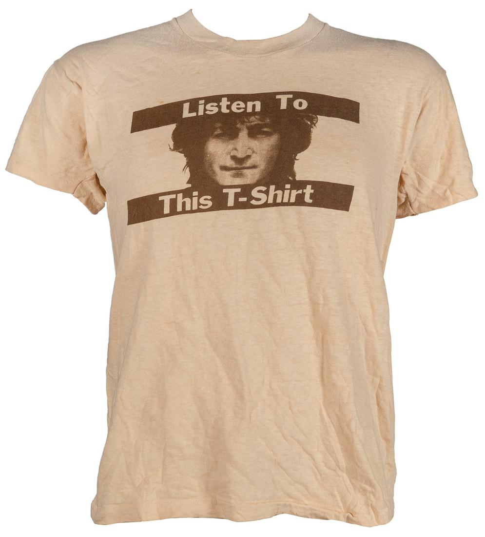 LENNON, John (1940-1980]. Listen to this T-Shirt / John Len... (1 of 3)