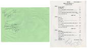 SANTANA, Carlos (b. 1947). Group of two signed items. [V.p....