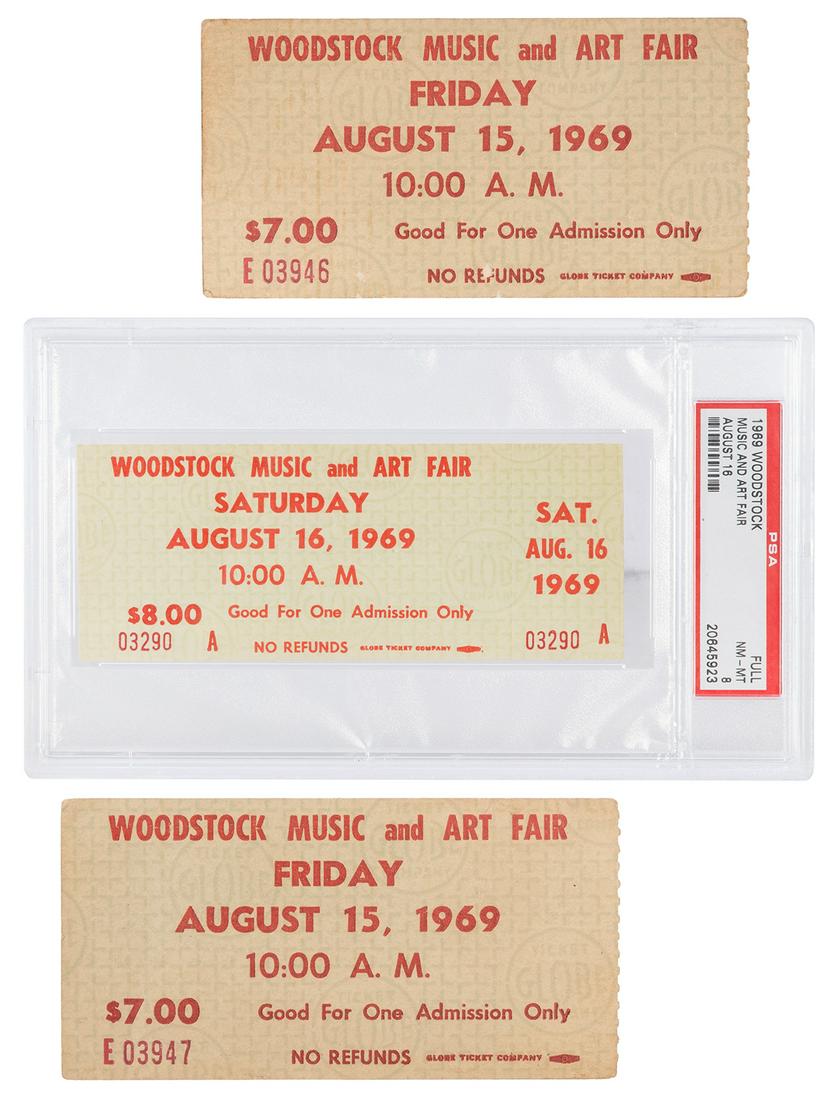 [TICKETS]. Group of 3 tickets to Woodstock Music and Art Fa... (1 of 4)