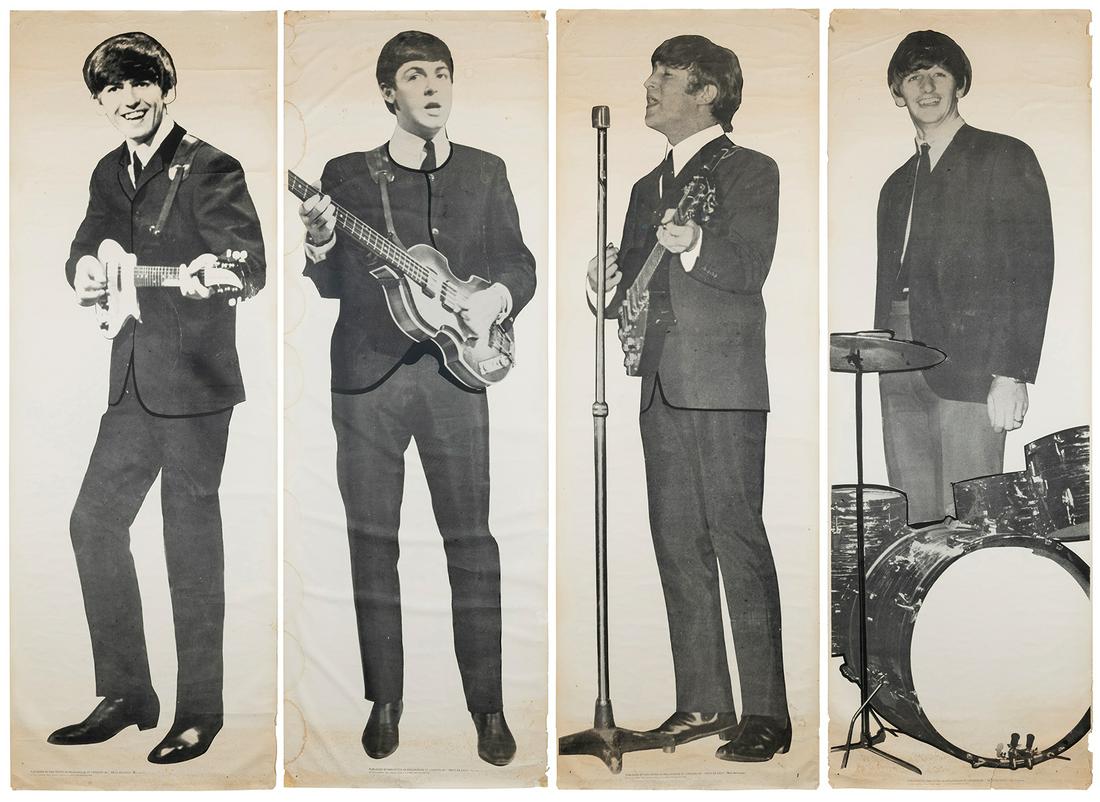 THE BEATLES. Complete set of four life-size posters of The ... (1 of 5)