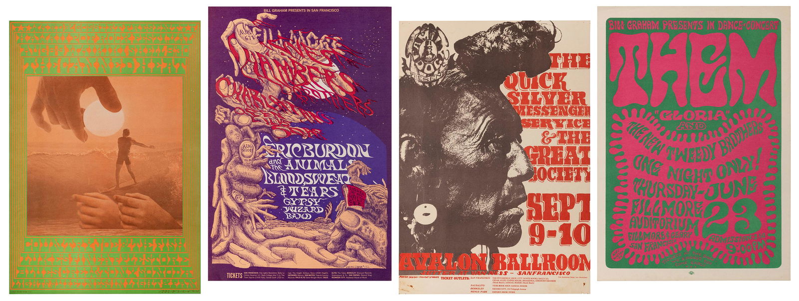 Group of 4 psychedelic rock concert posters. Including Ward... (1 of 5)
