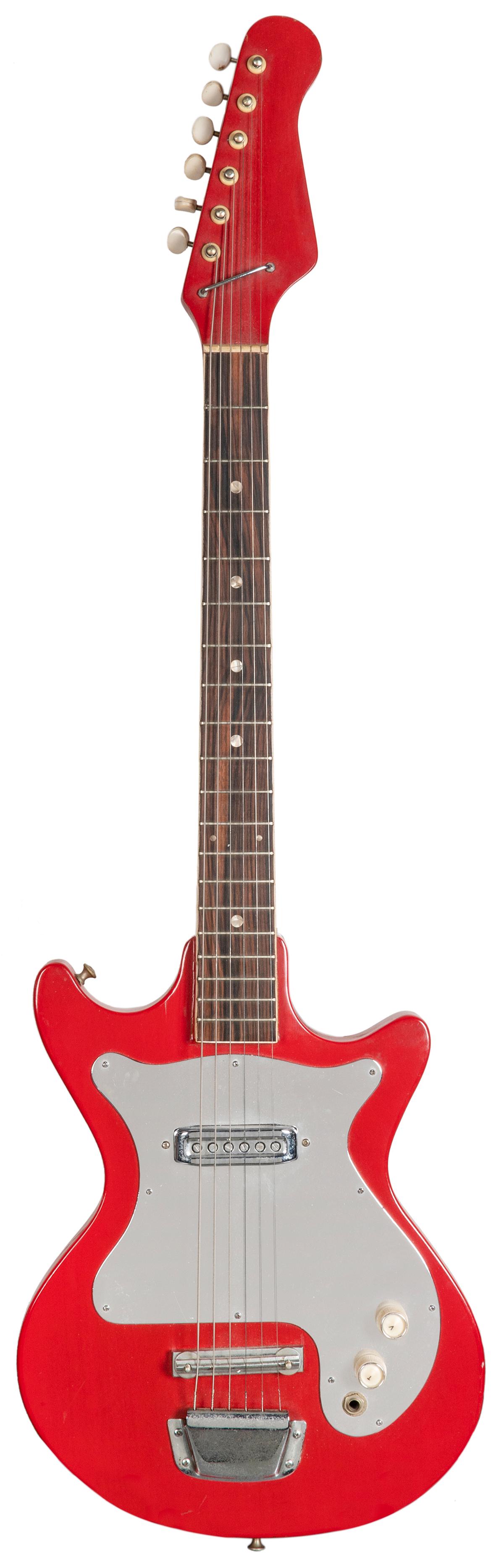1960s-70s No Name Guitar. Made in Japan. Red solid-body ele... (1 of 1)