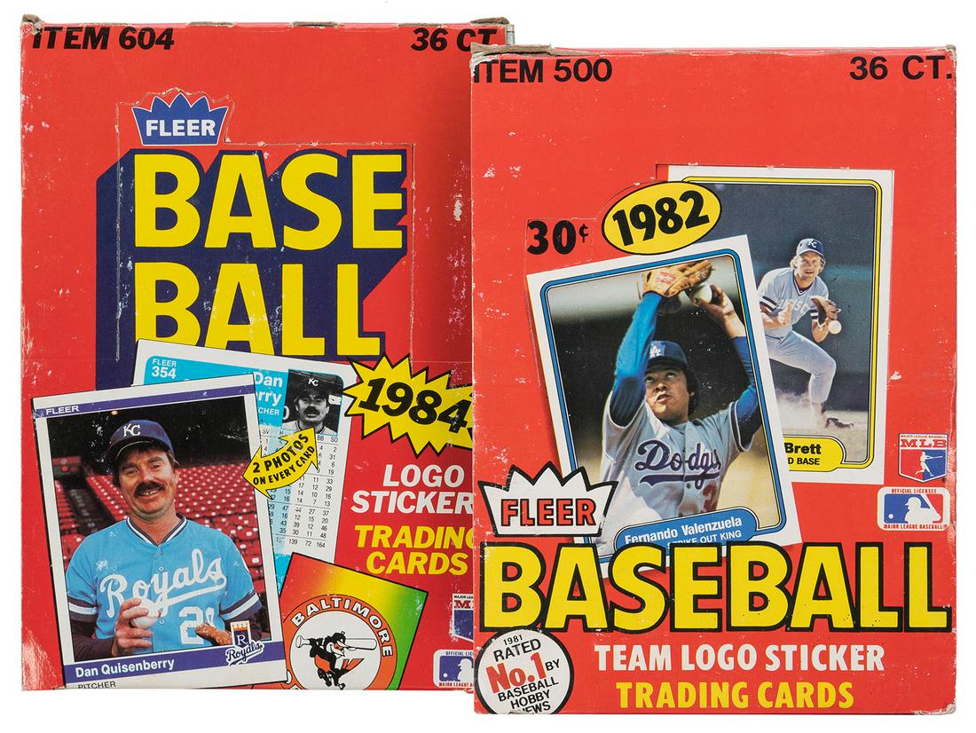 1982 and 1984 Fleer Baseball Card Boxes. Philadelphia: Flee... (1 of 3)