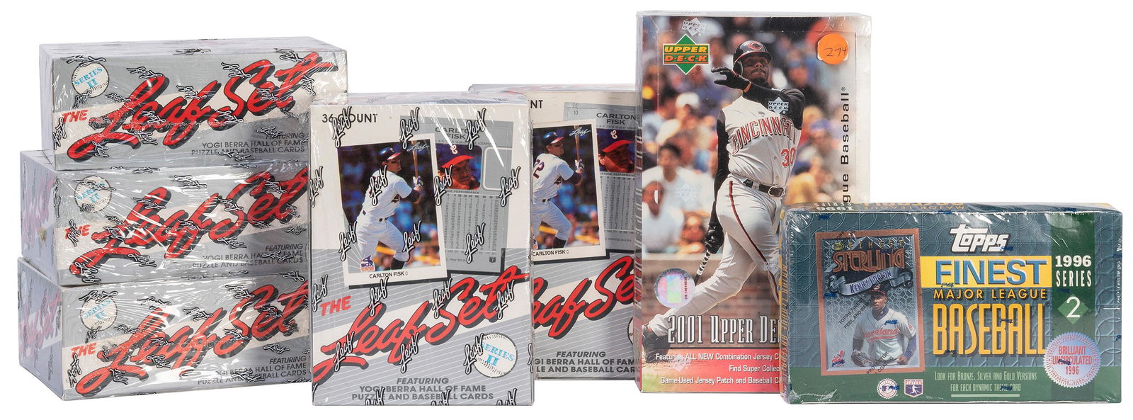 1990-2001 Mixed Lot of 7 Boxes of Baseball Cards, 6 are Fac... (1 of 1)