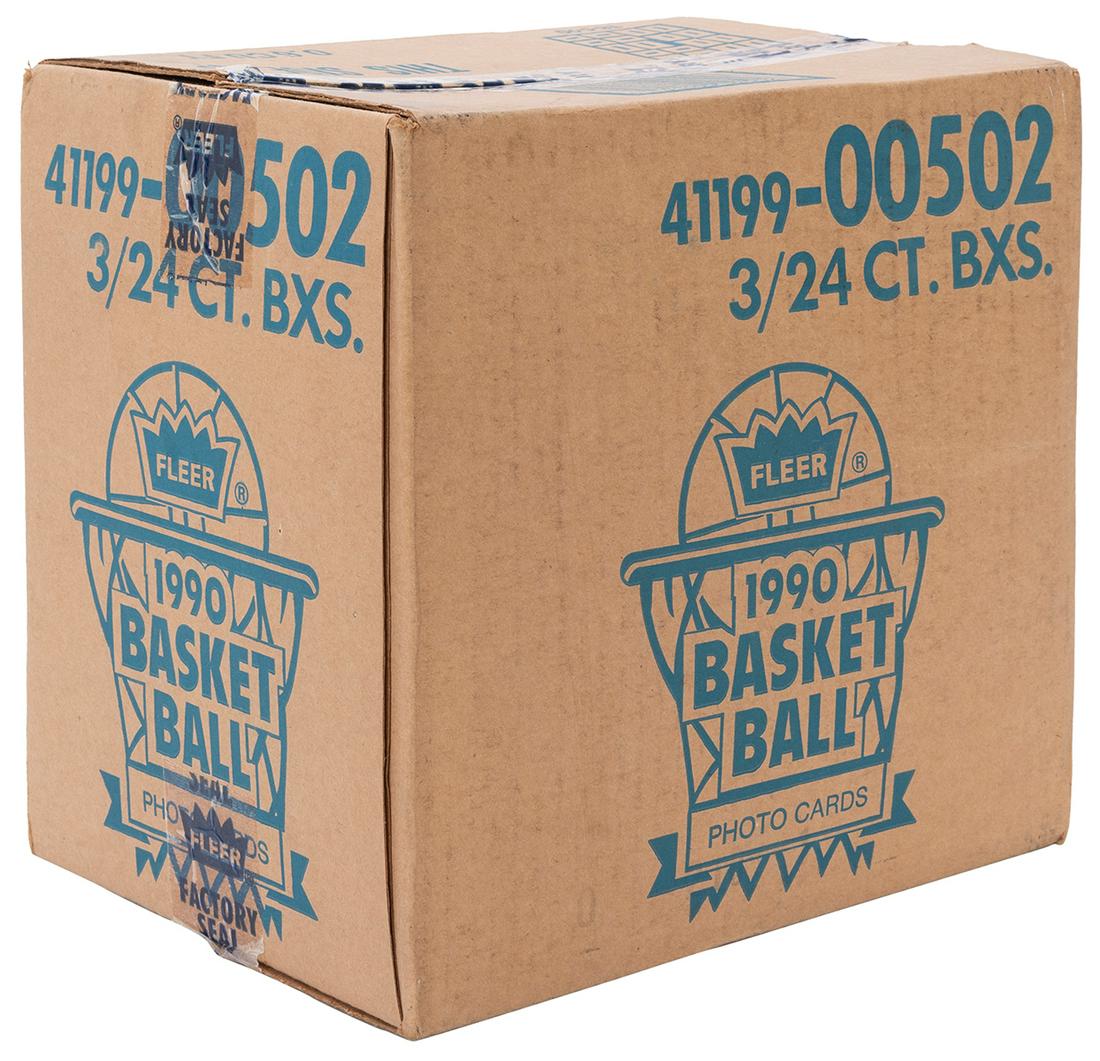 1990 Fleer Basketball wax case of 3 24-count boxes. Philade... (1 of 1)