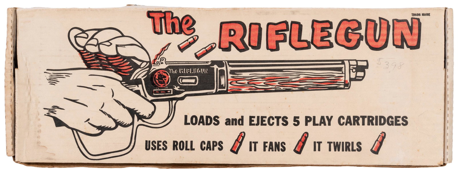 Esquire Riflegun cap gun. Jersey City: Esquire Novelty Corp...: Esquire Riflegun cap gun. Jersey City: Esquire Novelty Corporation, ca. 1950-61. Plastic and metal “Riflegun” (appears to be inspired by the “Mare’s Laig” gun from the Wa