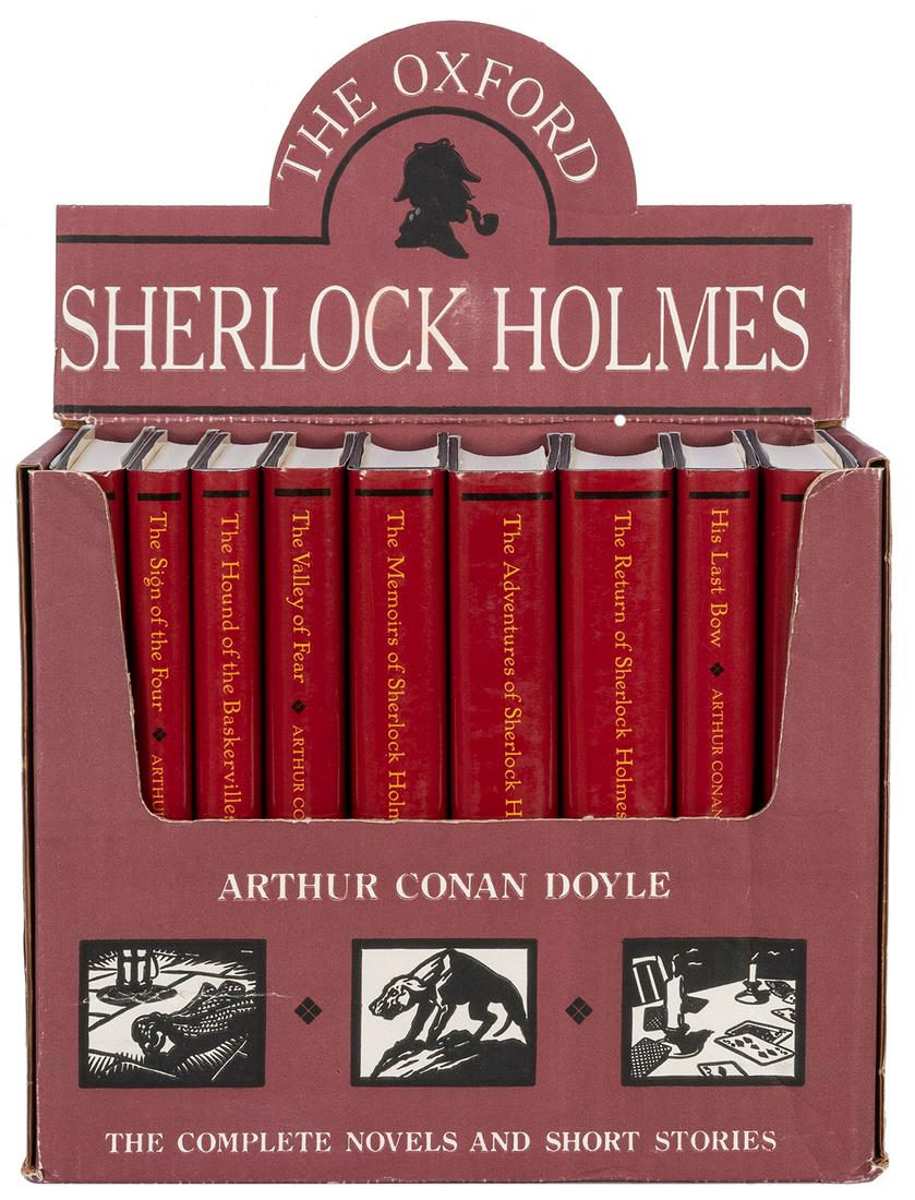 DOYLE, Arthur Conan (1859-1930). The Oxford Sherlock Holmes...: DOYLE, Arthur Conan (1859-1930). The Oxford Sherlock Holmes. Oxford: Oxford University Press, 1993. 9 volumes, 8vo. Publisher’s full black cloth, spine stamped in gilt; original dust jackets (mi