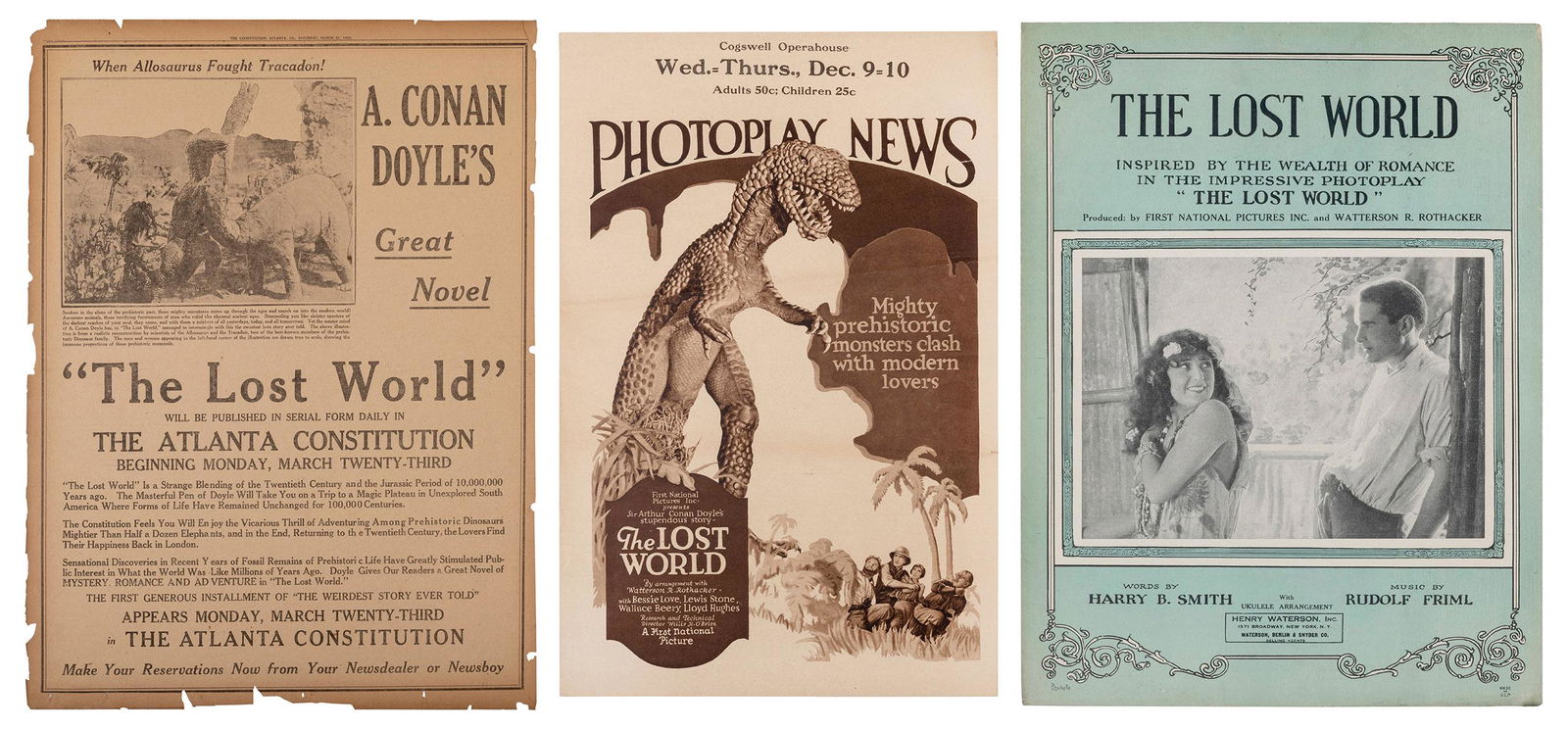 A group of 3 items promoting the 1925 film version of The L... (1 of 1)
