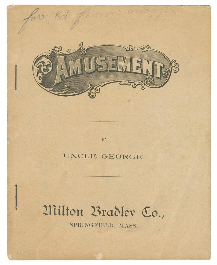[PUZZLES AND DRAWING ROOM GAMES]. Amusement by Uncle George... (1 of 2)