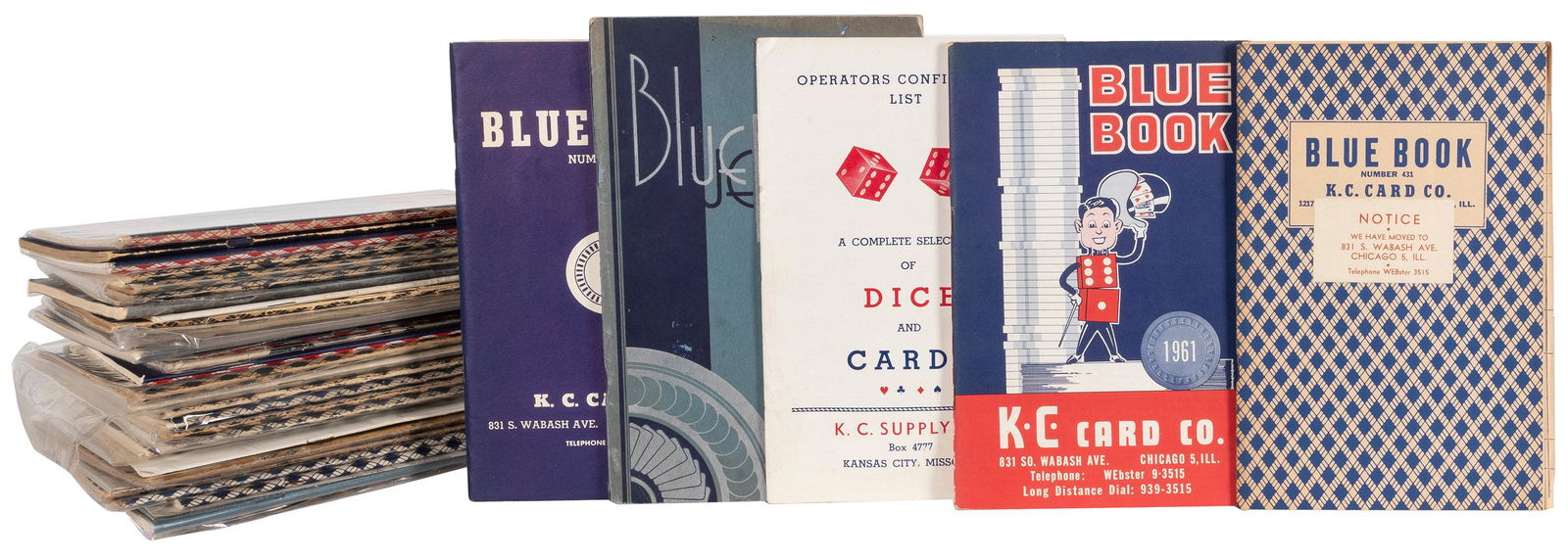 K.C. Card Co. Blue Books and supply catalogs. Lot of 36. Ka... (1 of 1)