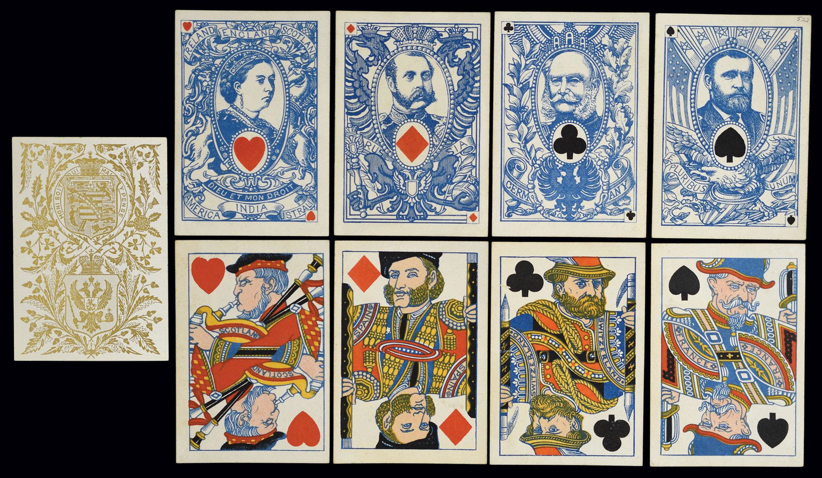 Marriage of Albert Ernest Albert, Duke of Edinburgh, to Pri...: Marriage of Albert Ernest Albert, Duke of Edinburgh, to Princess Alexandra, Daughter of the Emperor Alexander II of Russia. Commemorative Pack of Playing Cards. London: Thomas de la Rue, 1874. 51/52 (